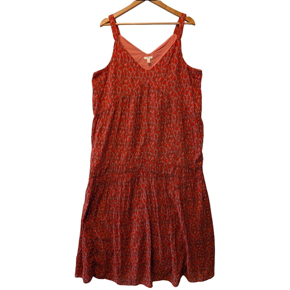 Joie Tea Rose Cotton Tiered V-Neck Midi Dress JE6001PR Mens L - Picture 1 of 13